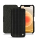 Funda de piel Apple iPhone 12 - Abaca nero