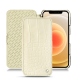 Funda de piel Apple iPhone 12 - Crocodile milk