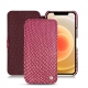 Funda de piel Apple iPhone 12 - Serpent ciclamino