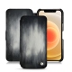 Housse cuir Apple iPhone 12 - Gris Patine