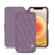 Capa em pele Apple iPhone 12 - Lilas - Couture ( Nappa - Pantone 2645U ) 