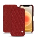 Apple iPhone 12 leather case - Tomate - Couture ( Pantone 187C ) 