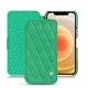Housse cuir Apple iPhone 12 - Menthe vintage - Couture