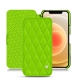 Funda de piel Apple iPhone 12 - Vert fluo - Couture