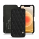 Lederschutzhülle Apple iPhone 12 - Negre poudro - Couture