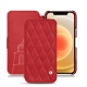 Housse cuir Apple iPhone 12 - Rouge troupelenc - Couture
