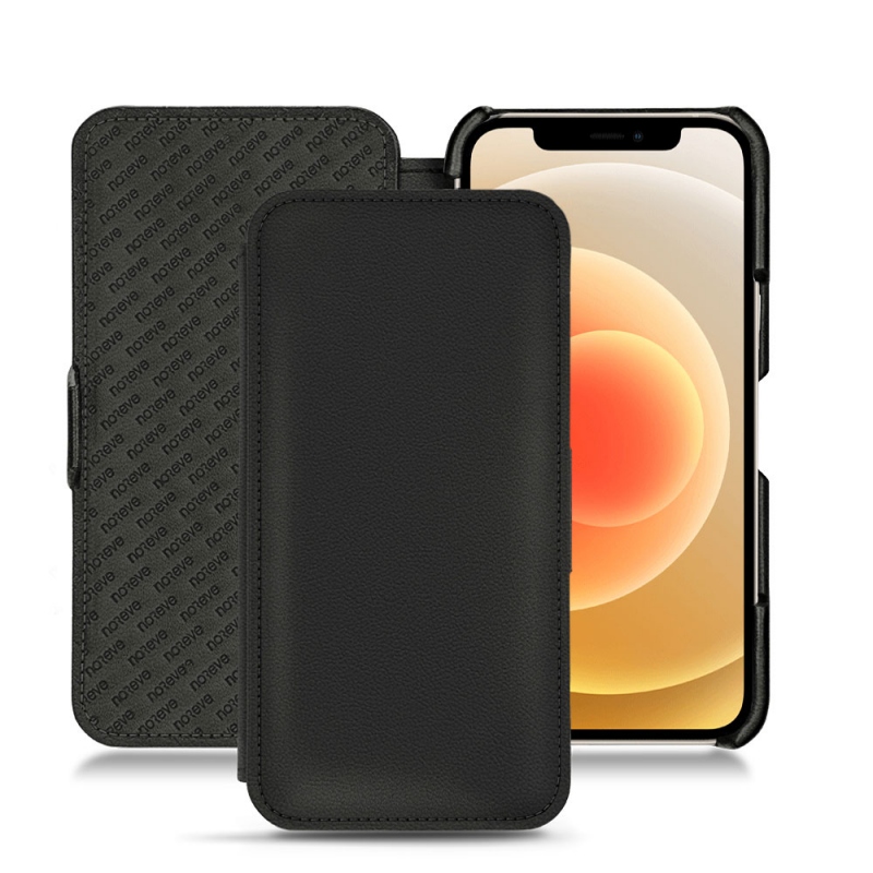 Lederschutzhülle Apple iPhone 12 - Noir PU