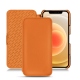 Lederschutzhülle Apple iPhone 12 - Orange PU
