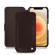 Housse cuir Apple iPhone 12 - Marron envoûtant