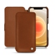 Apple iPhone 12 leather case - Marron Veggie