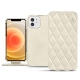 Housse cuir Apple iPhone 12 mini - Blanc escumo - Couture
