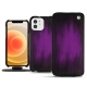 Custodia in pelle Apple iPhone 12 mini - Violet Patine