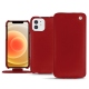 レザーケース Apple iPhone 12 - Rouge ( Nappa - Pantone 199C ) 