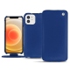 Housse cuir Apple iPhone 12 - Bleu océan ( Nappa - Pantone 293C ) 