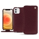 Funda de piel Apple iPhone 12 - Lie de vin ( Pantone 5115C ) 