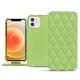 Funda de piel Apple iPhone 12 - Vert olive - Couture ( Nappa - Pantone 578U ) 