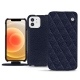 Housse cuir Apple iPhone 12 - Cobalt - Couture ( Pantone 2766C ) 