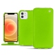 Capa em pele Apple iPhone 12 - Vert fluo