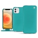 レザーケース Apple iPhone 12 - Bleu fluo