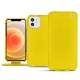 レザーケース Apple iPhone 12 - Jaune fluo