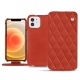 Custodia in pelle Apple iPhone 12 - Arange clouquié - Couture