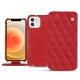 Capa em pele Apple iPhone 12 - Rouge troupelenc - Couture
