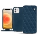 Lederschutzhülle Apple iPhone 12 - Blu mediterran - Couture