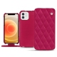 Funda de piel Apple iPhone 12 - Rose fluo - Couture