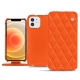Custodia in pelle Apple iPhone 12 - Orange fluo - Couture