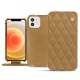 Capa em pele Apple iPhone 12 - Sable vintage - Couture