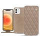 Funda de piel Apple iPhone 12 - Taupe vintage - Couture
