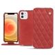 Custodia in pelle Apple iPhone 12 - Cerise vintage - Couture