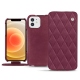 レザーケース Apple iPhone 12 - Prune vintage - Couture