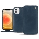 Funda de piel Apple iPhone 12 - Jean vintage ( Roughtcut - Pantone 285U  ) 