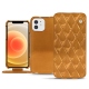 Housse cuir Apple iPhone 12 - Or Maïa - Couture