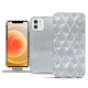 Custodia in pelle Apple iPhone 12 - Platinium - Couture