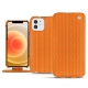 Capa em pele Apple iPhone 12 - Abaca arancio