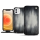 Custodia in pelle Apple iPhone 12 - Gris Patine