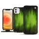Custodia in pelle Apple iPhone 12 - Vert Patine