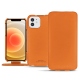 Lederschutzhülle Apple iPhone 12 - Orange PU