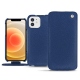 レザーケース Apple iPhone 12 - Bleu frisson