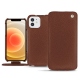 Funda de piel Apple iPhone 12 - Marron délicat