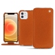 Housse cuir Apple iPhone 12 - Orange vibrant