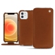 Custodia in pelle Apple iPhone 12 - Marron Veggie