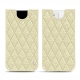 가죽 커버 Apple iPhone 12 mini - Ivoire - Couture ( Sleek P C12 - White ) 