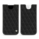 Funda de piel Apple iPhone 12 mini - Ebène - Couture ( Sleek P C12 - Black ) 