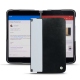 Microsoft Surface Duo leather cover - Dark vintage ( Roughtcut - Black#5256 ) 