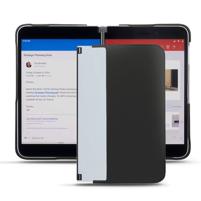 Coque cuir Microsoft Surface Duo - Noir PU