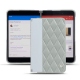 Coque cuir Microsoft Surface Duo - Gris - Couture ( Nappa - Pantone W428C ) 