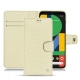 Google Pixel 5 leather case - Ivoire ( Sleek P C12 - White ) 